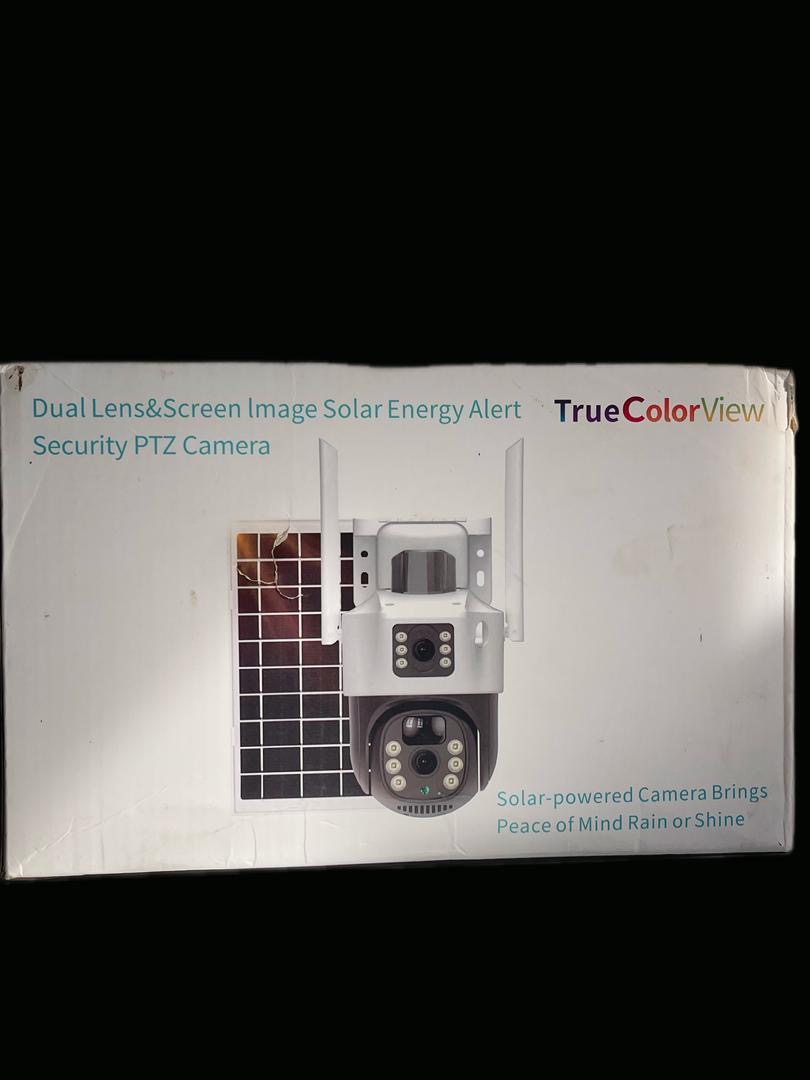 Dual lens solar security camera